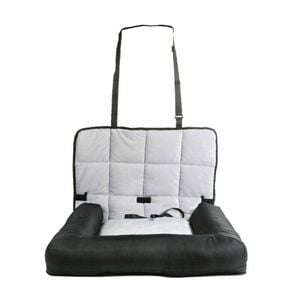 P&P Black Oxford Pet Car Seat Cushion With Safety Strap