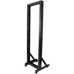Startech.com 2-post 42u Mobile Open Frame Server Rack, Two Post 19in Network Rack With Casters