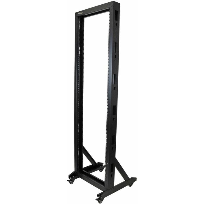 Startech.com 2-post 42u Mobile Open Frame Server Rack, Two Post 19in Network Rack With Casters