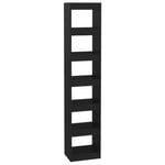 vidaXL Book Cabinet/Room Divider Black Storage Cabinet Bookcase Shelf Rack