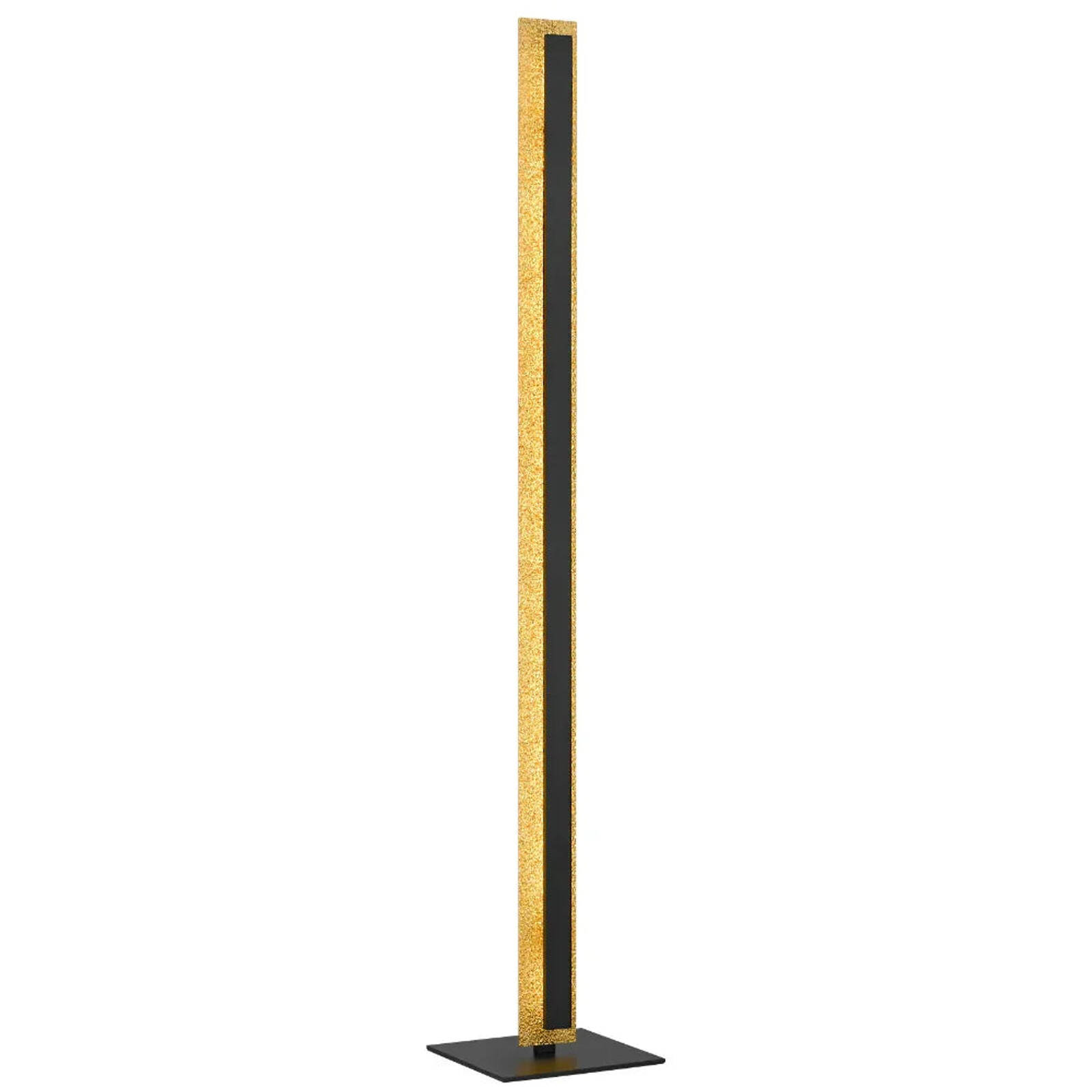 Telbix Serano Contemporary Standing Floor Lamp Light Aluminium Acrylic Black Gold product image