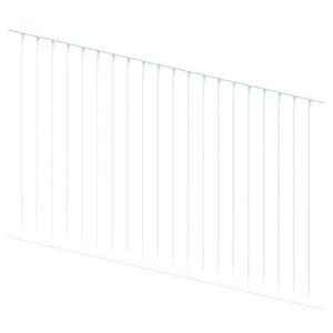 ProtectorAl 1201-2400W x 1200H Pearl White Flat Top Pool Fence Panel Raked Up to 15º