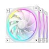 Deepcool Fl12 White 120mm Unique Argb Fans, Low Noise, 4-pin Pwm, Fluid Dynamic Bearing, Addressable Rgb Led