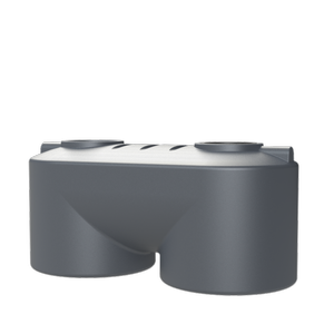 Melro Tanks 3000L Metal Grey Slimline 3010 Squat Poly Water Tank