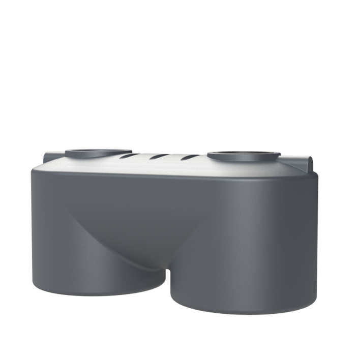 Melro Tanks 3000L Metal Grey Slimline 3010 Squat Poly Water Tank