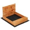 Keezi 120cm Wooden Sandpit With Cover & Play Funnel
