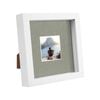 Nicola Spring 6" x 6" White 3D Box Photo Frame - 2" x 2" Mount