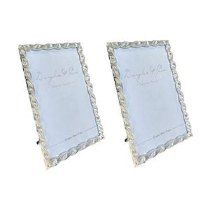 2PK SS Collective Silver Elegant Textured Twirl Rectangle Photo Frame 5x7