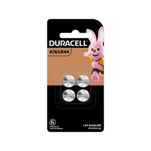 Duracell Specialty LR44/A76 Batteries - 4 Pack