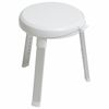 evekare White Deluxe Rotating Bathroom Stool