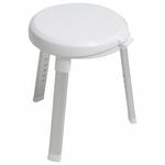 evekare White Deluxe Rotating Bathroom Stool