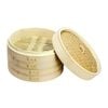 2pc NF Living Bamboo Steamers 25cm Multi-Tier Design Kitchenware Natural