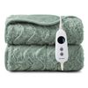 Dreamaker Felix 500gsm Faux Fur Washable Electric Heated Throw Blanket 200x180cm Leaf | Overheat Protection, 9 Heat Settings