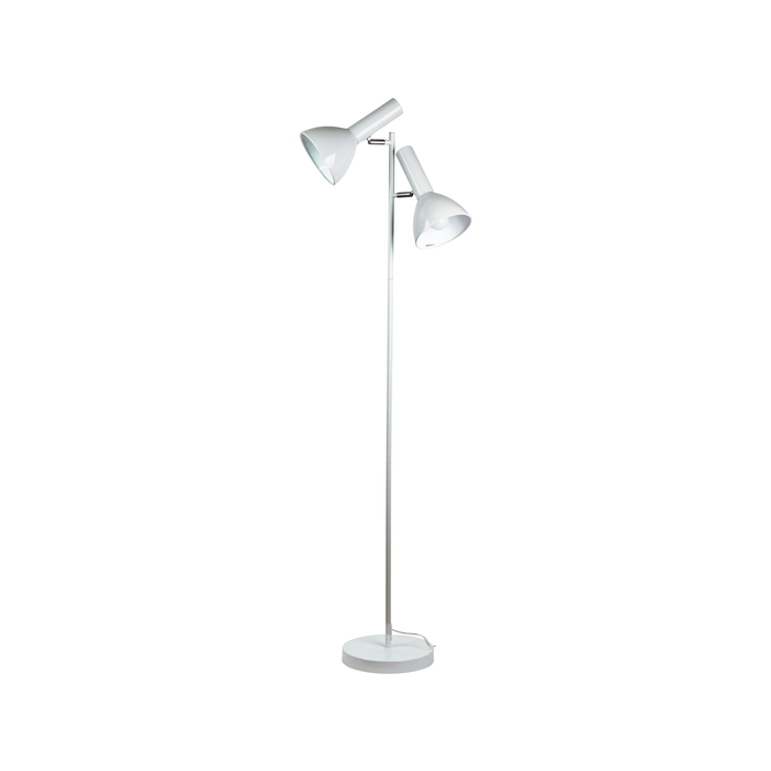 Oriel Lighting Vespa Twin Floor Lamp - White 25cm