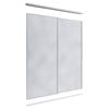 Lugna 2100 x 1201-1800mm Clear Anodised Mirror Wardrobe Double Sliding Doors