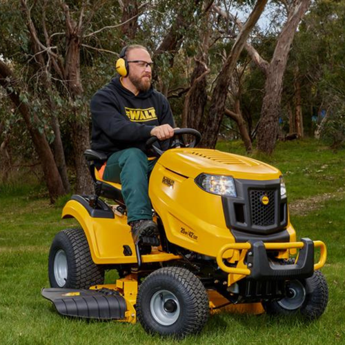 DeWALT 20HP V Twin Kohler 42 Inch Ride On Petrol Mower Bunnings Australia