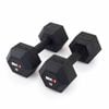 Smai Rubber Hex Dumbbells - Apex (pair) - 5kg - Black