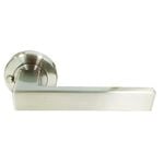 Miles Nelson Satin Nickel Verona Round Rosette Privacy Set