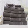 14pc Renee Taylor Stella 650gsm Super Soft Bamboo Cotton Towel Set Charcoal