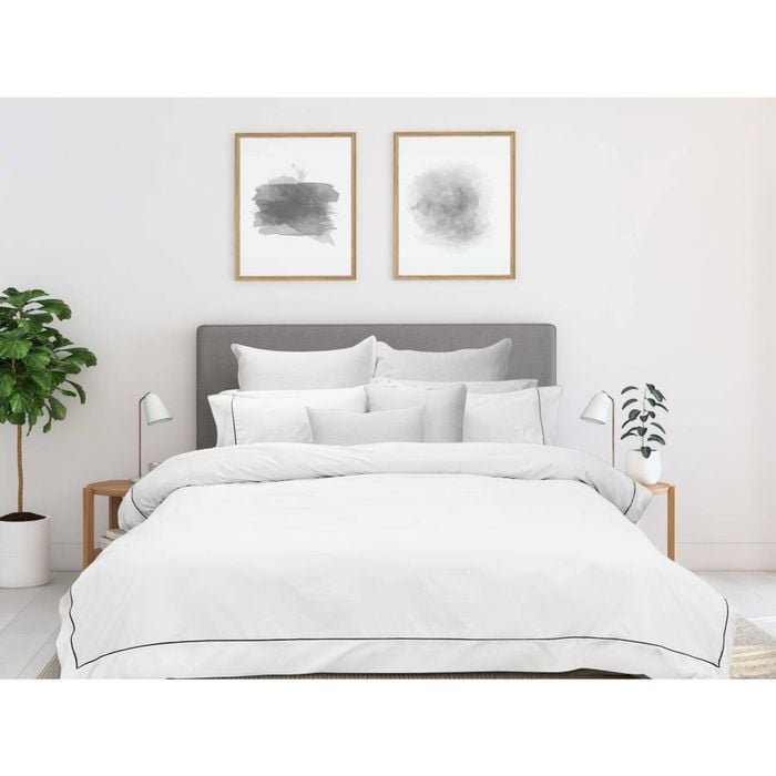 Bas Phillips New York Quilt Cover Set Cotton Home Bedding Queen White