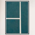 Galrie Stunning Tennis Court Fine Art Print Vibrant Tennis Lines Artwork, Black Frame, 70 x 100cm (28 x 40inch)