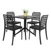 FRANKIE 5PC DINING SET - BLACK