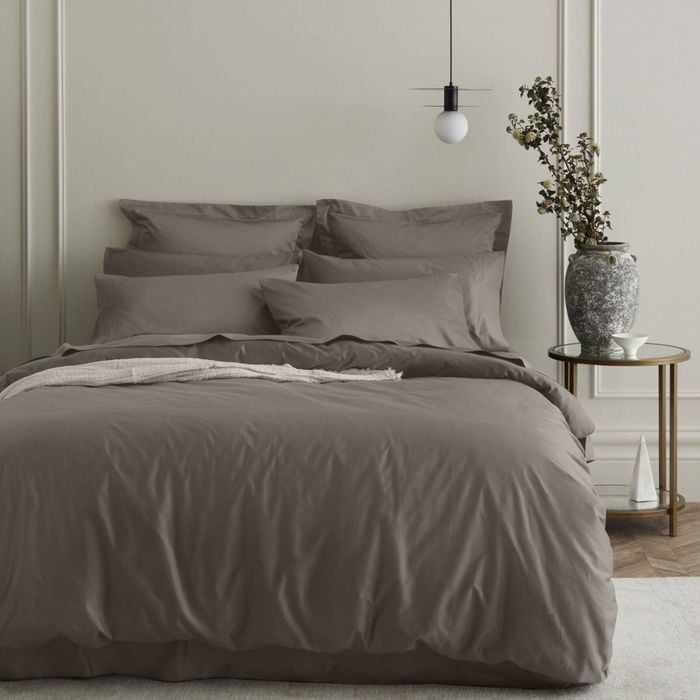 Bedding Co. Quilt Cover Set 1200TC Egyptian Cotton Simply Taupe Single