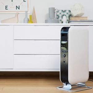 Modern sleek design oil-filled radiator.