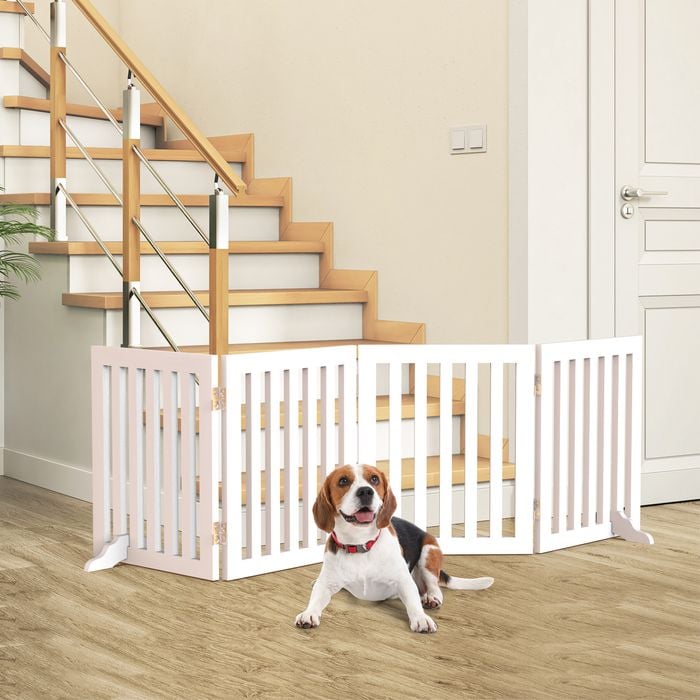 Diy Dog Fence Garage Baby Gate Advwin Pet Safety Fence 4-Panel