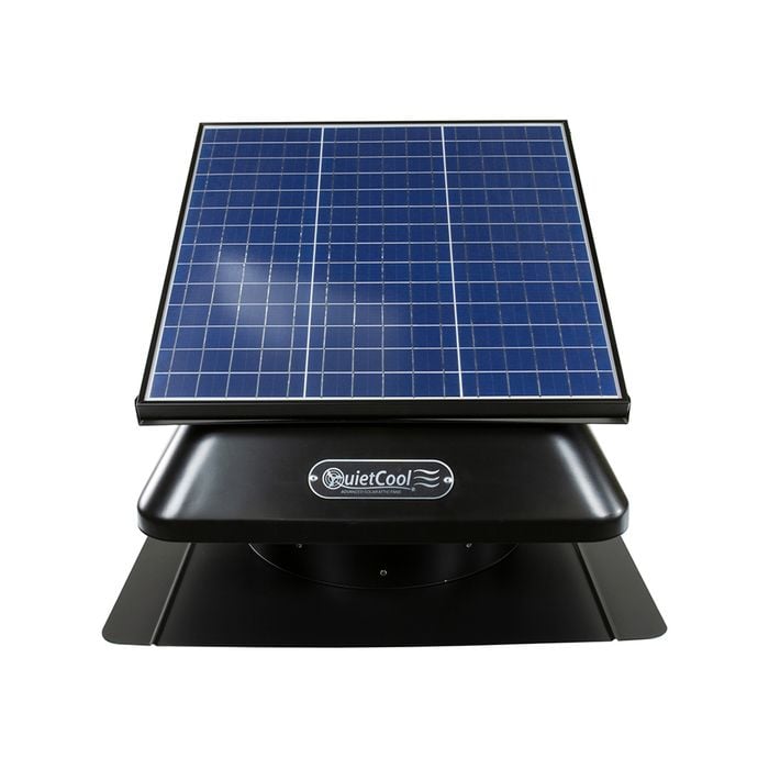 QuietCool 40 Watt Black Solar Roof Mount Attic Fan