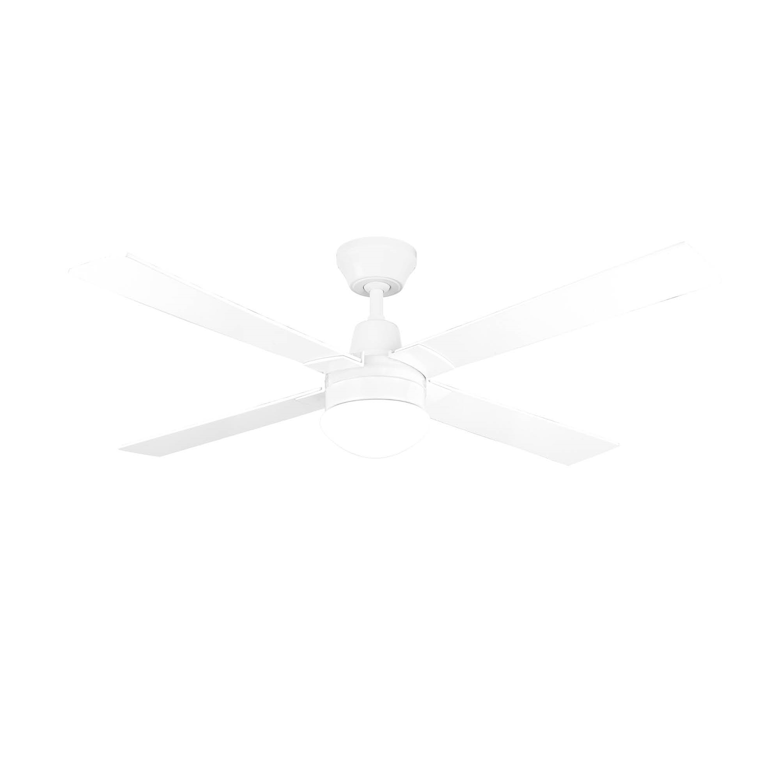 Arlec 120cm White 4 Blade Classic Ceiling Fan With Light