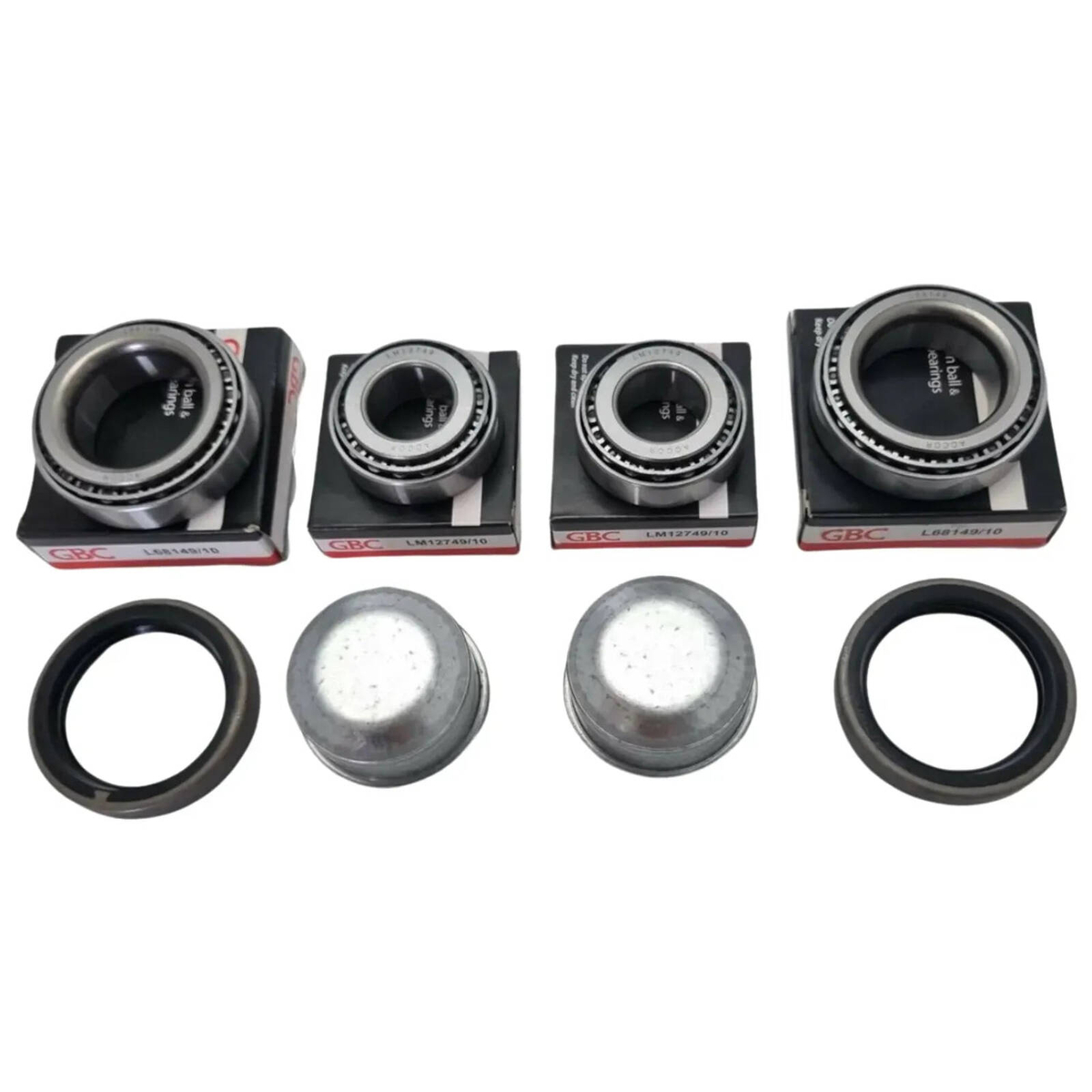2x Standard Trailer Wheel Bearing Kits with Dustcaps for Ford Axles ...