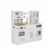 Costway Wooden Kitchen Playset Ice Maker Kid Pretend Play Toy White