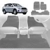6D Diamond Car Floor Mats for Toyota RAV4 2006-2012-Full Set-Grey-Outback GT