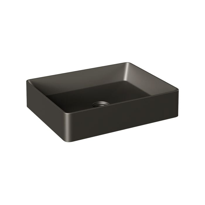 Stein 480 x 370 x 130mm Matte Black Exeter Rectangular Basin