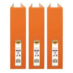 3x Marbig Pp Clearview 4 D-ring 50mm A4 Insert Binder File Paper Organiser Orng