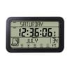 Catzon Digital Wall Clock Temperature Humidity Display Battery Powered-black