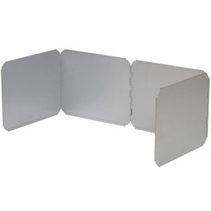 Wildtrak 4-sided Steel 148cm Camp Fire Windshield Camping Outdoor Cover Silver