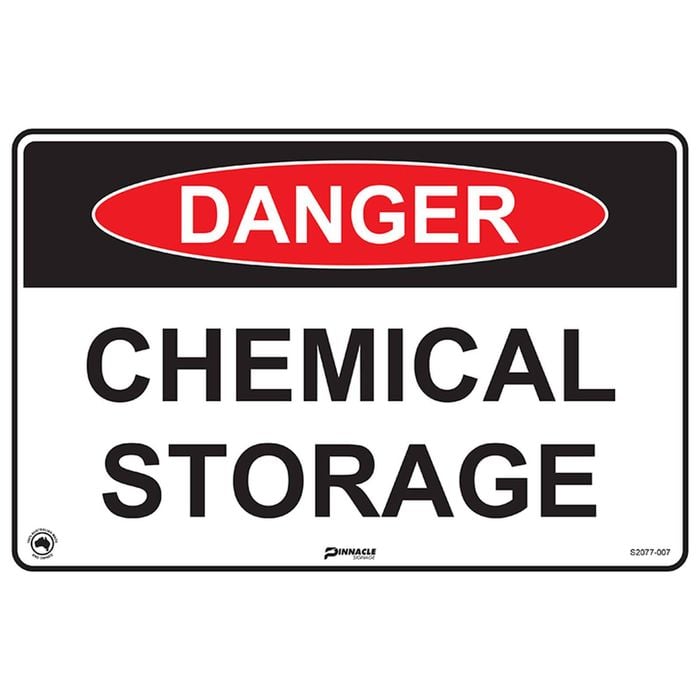 Pinnacle 300 x 200mm Poly Danger Chemical Storage Sign