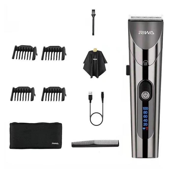 NNEOBA Electric Hair Clipper Variable Speed Barber Trimmer Grey