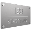 ProtectorAl 380 x 220mm Silver Matt ACM Cut Through Custom House Sign