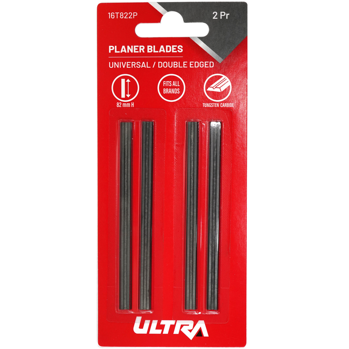Ultra 82mm TCT Planer Replace Blade - 2 Pair