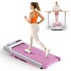Homfurn Walking Pad with 10% Incline, Portable Walking Pad Treadmill with LED Display, No Assembly Required, Pink