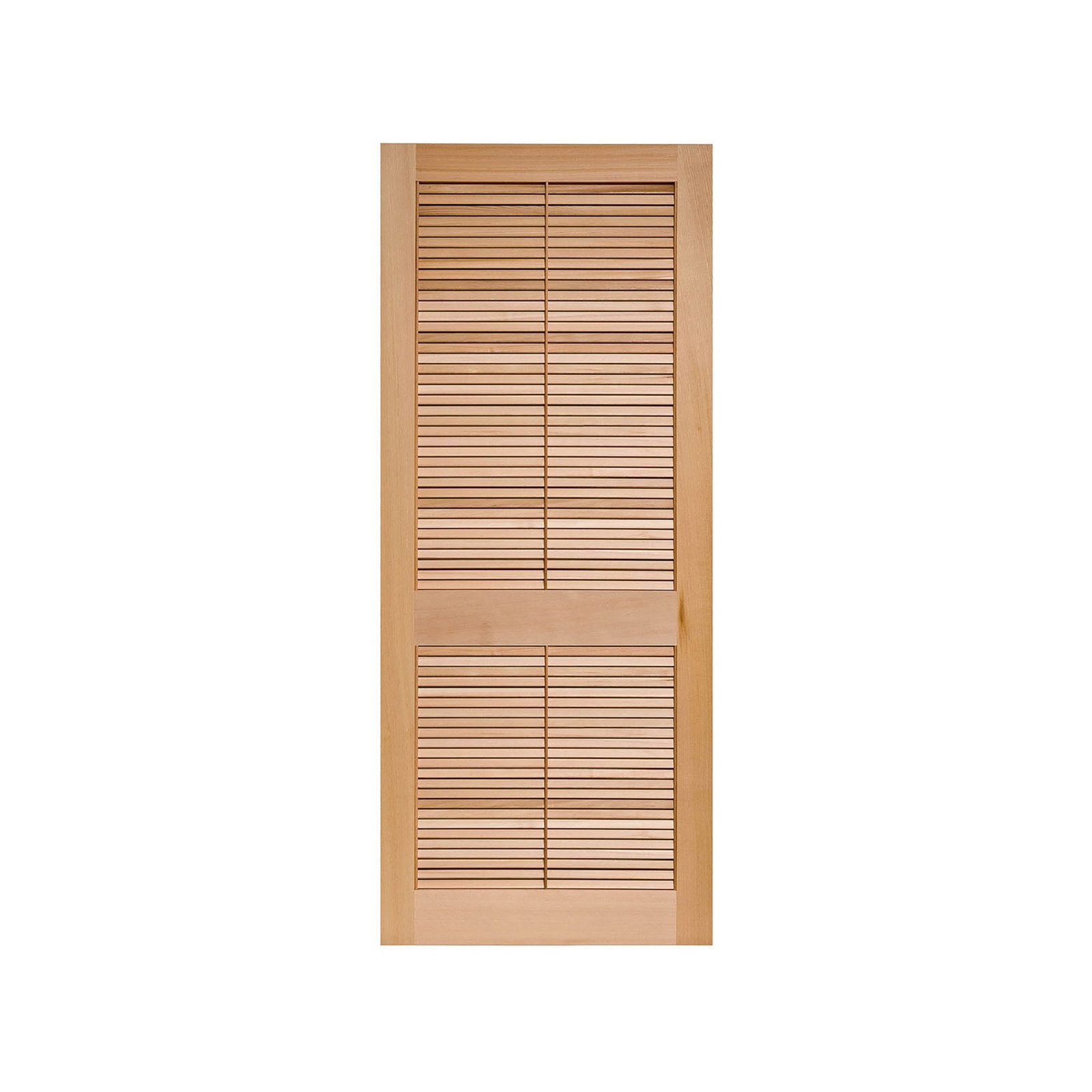Parkwood 1000 x 1000 x 35mm Cedar Louvre Open Stain Door thumbnail 2