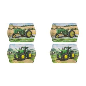 2x 2pc Ashdene Tractors Then/Now John Deere Serving Platter Scatter Tray