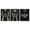 3pcs A Blindfolded Woman Dark Shadow Peace Print 100% Australian Made 3 x 40x60cm (Metal Print)