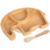 Tiny Dining Bamboo Elephant Baby Weaning Plate & Fork Set