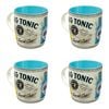 4x Nostalgic-art Ceramic Coffee Mug Gin Tonic Retro Design 330ml