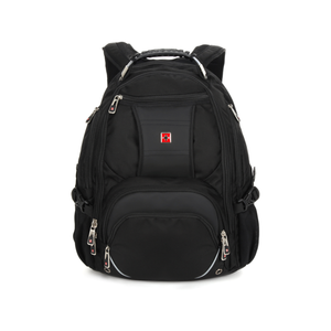 Swisswin Swiss waterproof 17" laptop School Travel Backpack - Black