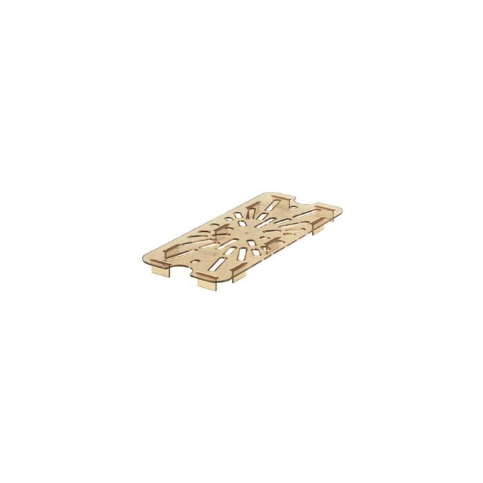 Cambro 1/3 Size Food Pan Shelf Drain High Heat Polycarbonate Amber 176x325mm